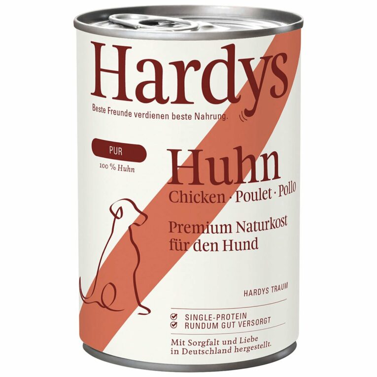 Günstig Hardys PUR Huhn 12x400g i mPreisvergleich in unserem Onlineshop auf Hundeliebe-shop.de kaufen.