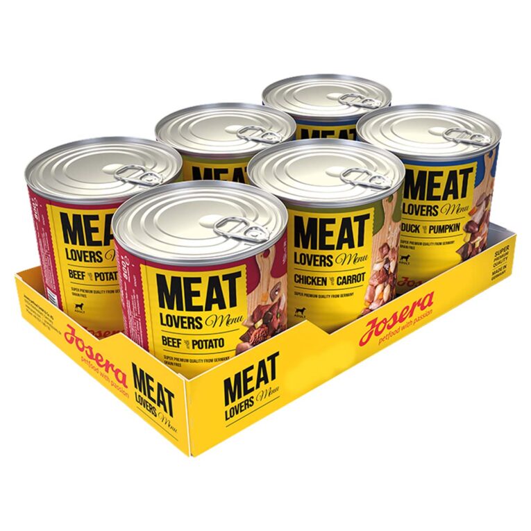 Günstig Josera Meat Lovers Menu Mixpaket 6x800g i mPreisvergleich in unserem Onlineshop auf Hundeliebe-shop.de kaufen.