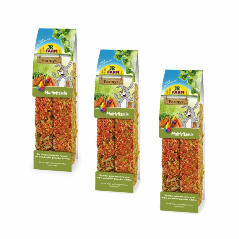 Günstig JR Farm Farmy’s Multivitamin Knabberstangen 3 x 160g i mPreisvergleich in unserem Onlineshop auf Hundeliebe-shop.de kaufen.