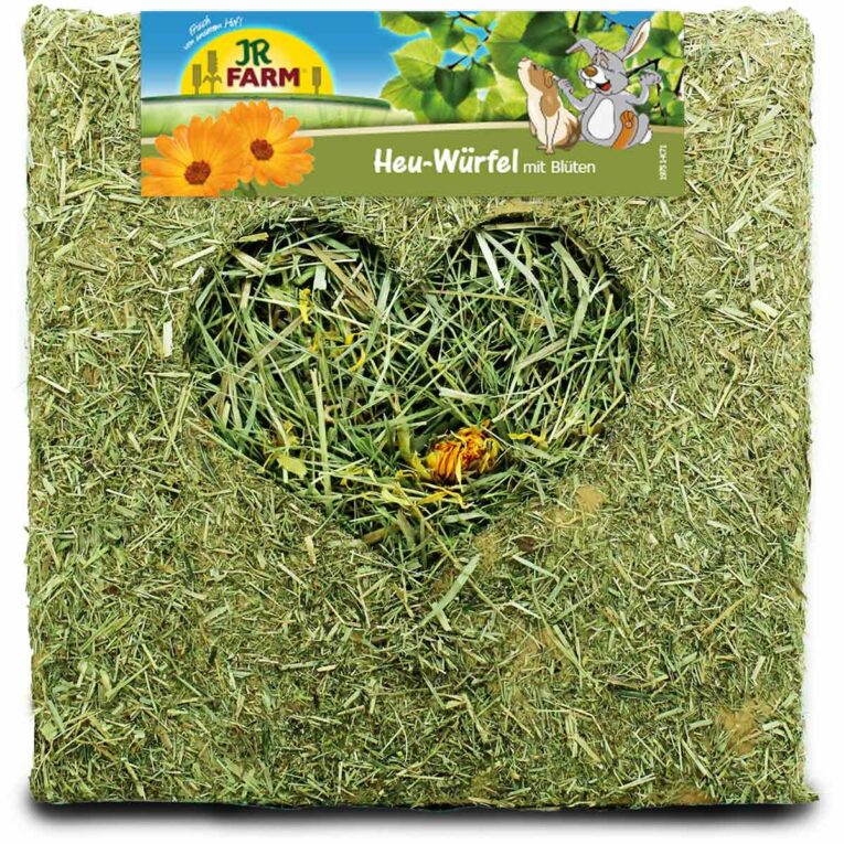 Günstig JR Farm Heu-Würfel groß mit Blüten 450g i mPreisvergleich in unserem Onlineshop auf Hundeliebe-shop.de kaufen.