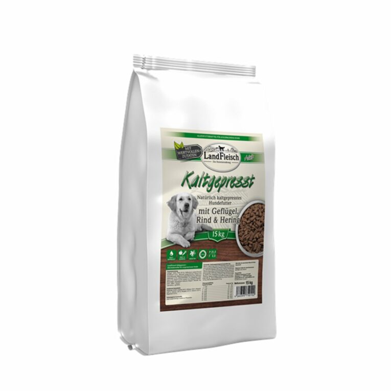 Günstig Landfleisch Dog Natur kaltgepresst 2x15kg i mPreisvergleich in unserem Onlineshop auf Hundeliebe-shop.de kaufen.