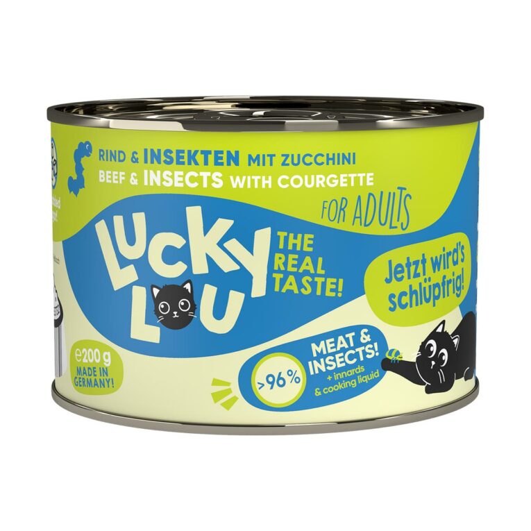 Günstig Lucky Lou Lifestage Adult Rind & Insekten 24x200g i mPreisvergleich in unserem Onlineshop auf Hundeliebe-shop.de kaufen.