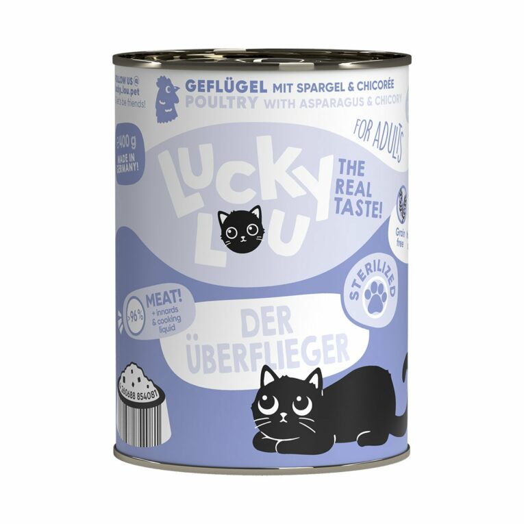 Günstig Lucky Lou Lifestage Sterilized Geflügel 24x400g i mPreisvergleich in unserem Onlineshop auf Hundeliebe-shop.de kaufen.