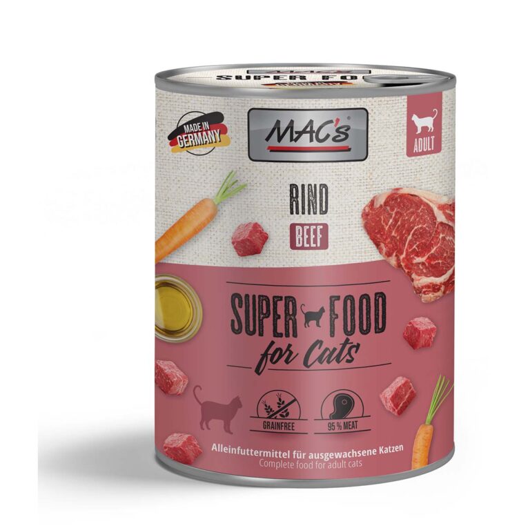 Günstig MAC’s Cat Fleischmenü mit Rind 12x800g i mPreisvergleich in unserem Onlineshop auf Hundeliebe-shop.de kaufen.