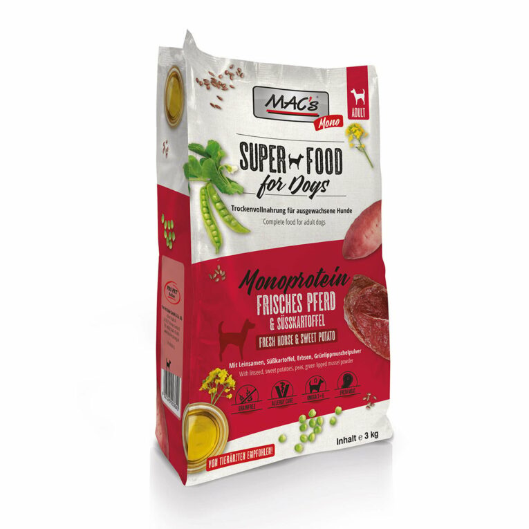 Günstig MAC’s Dog Mono Pferd 3kg i mPreisvergleich in unserem Onlineshop auf Hundeliebe-shop.de kaufen.