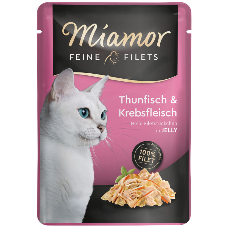 Günstig Miamor Feine Filets in Jelly Thun & Krebs 48x100g i mPreisvergleich in unserem Onlineshop auf Hundeliebe-shop.de kaufen.