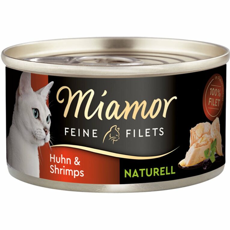 Günstig Miamor Feine Filets naturell Huhn & Shrimps 48x80g i mPreisvergleich in unserem Onlineshop auf Hundeliebe-shop.de kaufen.