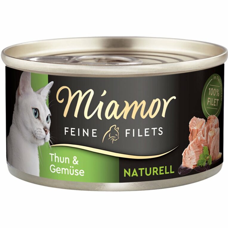 Günstig Miamor Feine Filets naturell Thun & Gemüse 48x80g i mPreisvergleich in unserem Onlineshop auf Hundeliebe-shop.de kaufen.