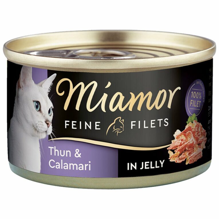 Günstig Miamor Katzenfutter Feine Filets in Jelly Thunfisch und Calamari 48x100g i mPreisvergleich in unserem Onlineshop auf Hundeliebe-shop.de kaufen.
