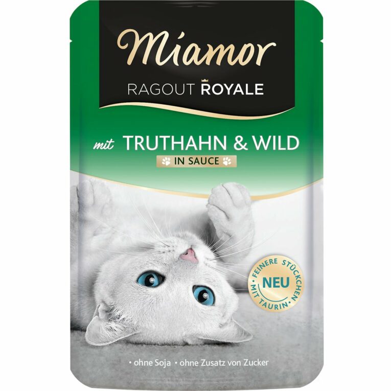 Günstig Miamor Ragout Royale Truthahn & Wild in Sauce 44x100g i mPreisvergleich in unserem Onlineshop auf Hundeliebe-shop.de kaufen.