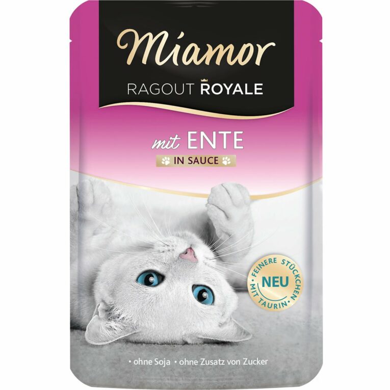 Günstig Miamor Ragout Royale Ente in Sauce 22x100g i mPreisvergleich in unserem Onlineshop auf Hundeliebe-shop.de kaufen.