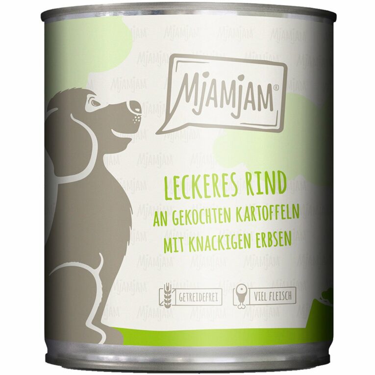 Günstig MjAMjAM leckeres Rind an gekochten Kartoffeln mit knackigen Erbsen 6x800g i mPreisvergleich in unserem Onlineshop auf Hundeliebe-shop.de kaufen.