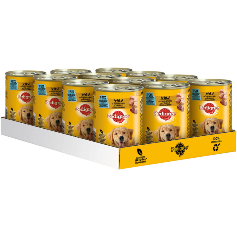 Günstig Pedigree mit 3 Sorten Geflügel in Pastete 12x400g i mPreisvergleich in unserem Onlineshop auf Hundeliebe-shop.de kaufen.