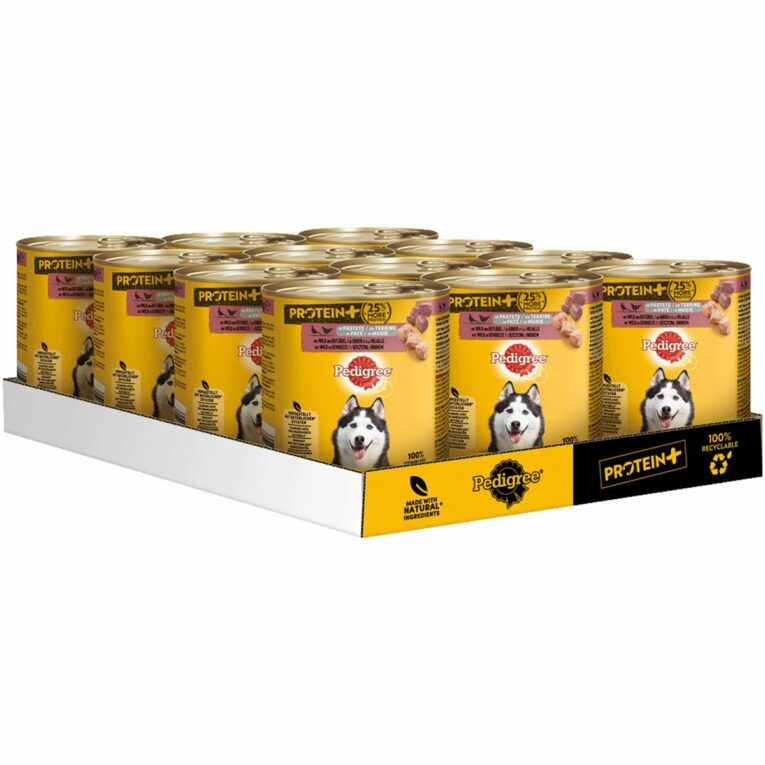 Günstig PEDIGREE Protein+ in Pastete Wild & Geflügel 12x800g i mPreisvergleich in unserem Onlineshop auf Hundeliebe-shop.de kaufen.
