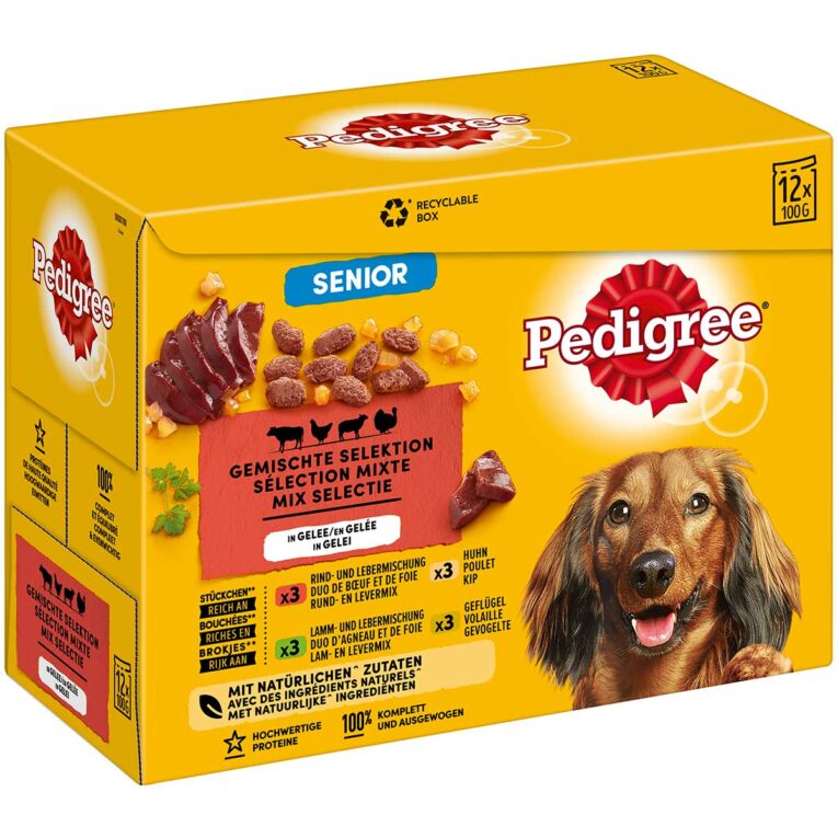 Günstig Pedigree Senior Gemischte Selektion in Gelee 12x100g i mPreisvergleich in unserem Onlineshop auf Hundeliebe-shop.de kaufen.