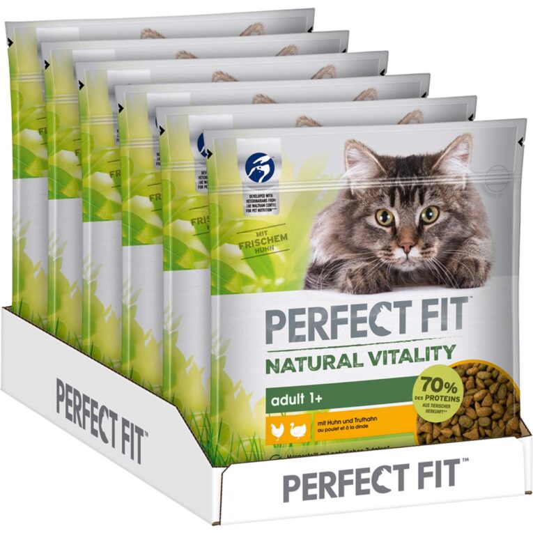 Günstig PERFECT FIT™ Katze Natural Vitality Adult 1+ mit Huhn und Truthahn 6x650g i mPreisvergleich in unserem Onlineshop auf Hundeliebe-shop.de kaufen.
