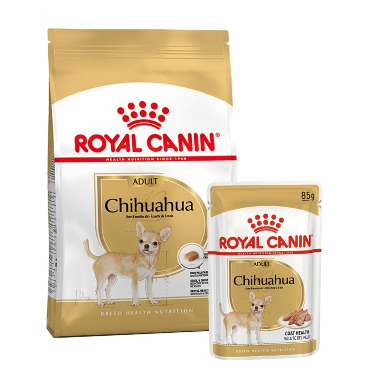 Günstig ROYAL CANIN Chihuahua Adult 3kg + Nassfutter 12x85g i mPreisvergleich in unserem Onlineshop auf Hundeliebe-shop.de kaufen.