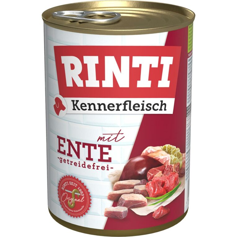 Günstig Rinti Kennerfleisch mit Ente 24x400g i mPreisvergleich in unserem Onlineshop auf Hundeliebe-shop.de kaufen.