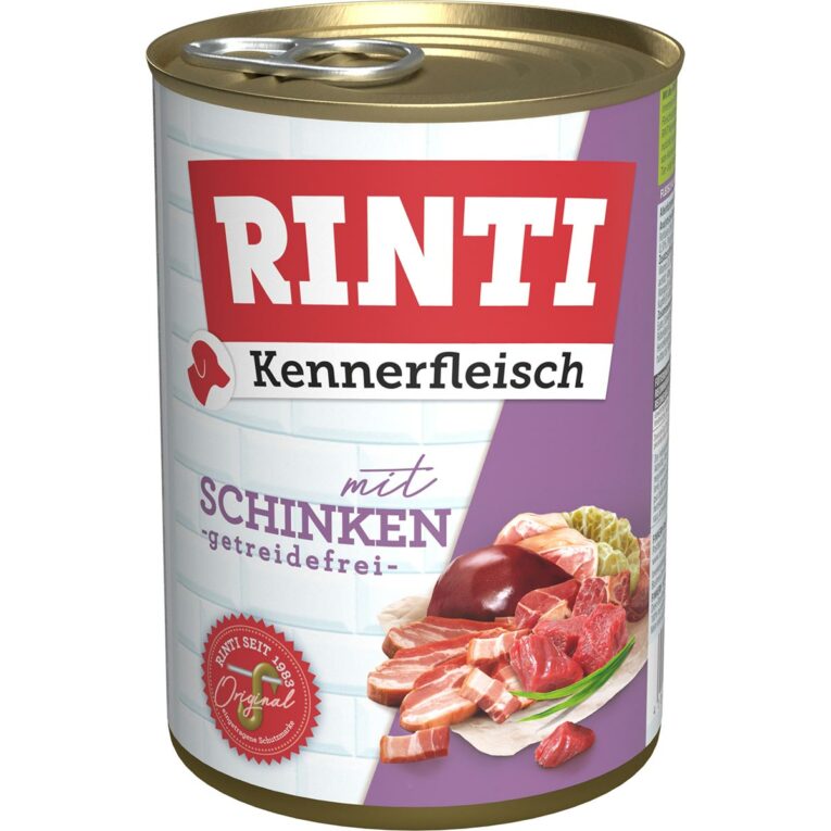 Günstig Rinti Kennerfleisch mit Schinken 24x400g i mPreisvergleich in unserem Onlineshop auf Hundeliebe-shop.de kaufen.