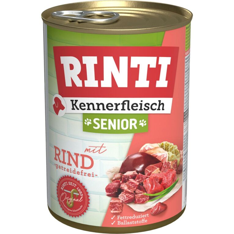 Günstig Rinti Kennerfleisch Senior mit Rind 24x400g i mPreisvergleich in unserem Onlineshop auf Hundeliebe-shop.de kaufen.