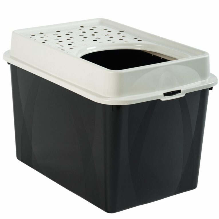 Günstig Rotho MyPet Katzentoilette Eco BERTY schwarz/weiß i mPreisvergleich in unserem Onlineshop auf Hundeliebe-shop.de kaufen.
