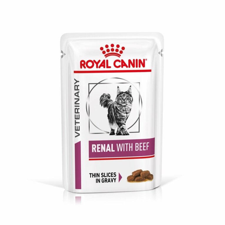 Günstig ROYAL CANIN® Veterinary RENAL RIND Nassfutter für Katzen 48x85g i mPreisvergleich in unserem Onlineshop auf Hundeliebe-shop.de kaufen.