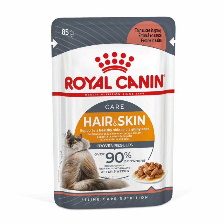 Günstig Royal Canin FCN Hair & Skin Gravy 48x85g i mPreisvergleich in unserem Onlineshop auf Hundeliebe-shop.de kaufen.