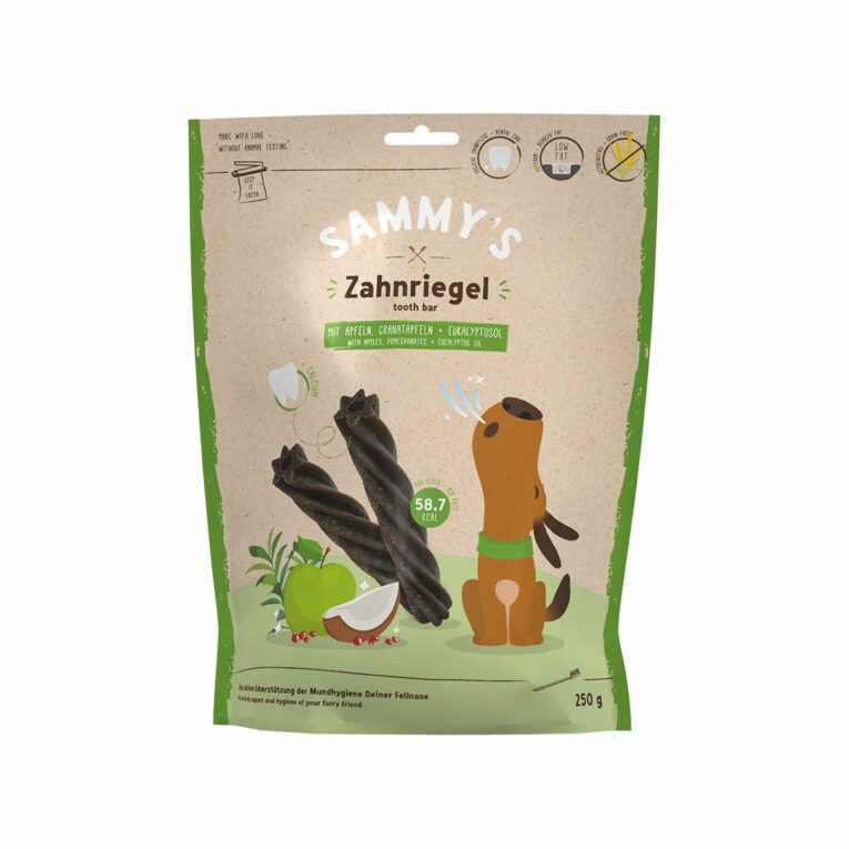 Günstig Sammy´s Zahnriegel 3 x 250g i mPreisvergleich in unserem Onlineshop auf Hundeliebe-shop.de kaufen.