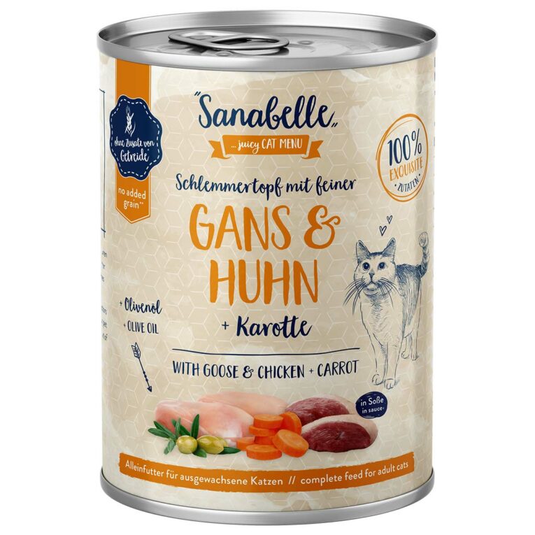 Günstig Sanabelle Schlemmertopf mit Gans & Huhn 12x380g i mPreisvergleich in unserem Onlineshop auf Hundeliebe-shop.de kaufen.