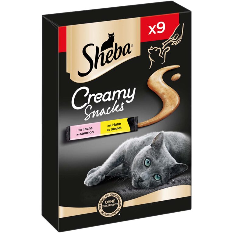 Günstig SHEBA® Creamy Snacks mit Huhn und Lachs 18x12g i mPreisvergleich in unserem Onlineshop auf Hundeliebe-shop.de kaufen.