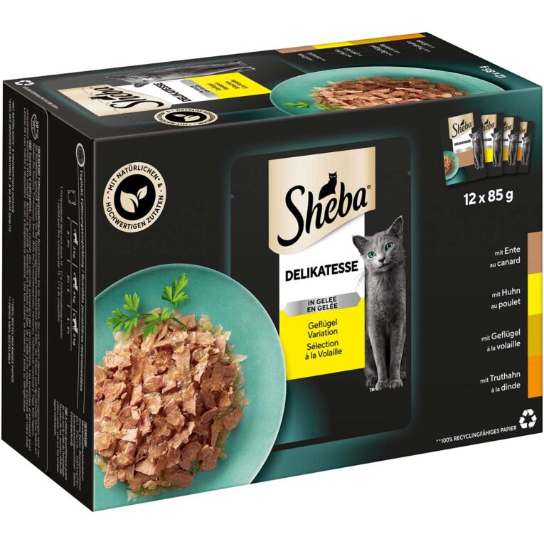 Günstig Sheba Delikatesse in Gelee Geflügel Variation 12x85g i mPreisvergleich in unserem Onlineshop auf Hundeliebe-shop.de kaufen.
