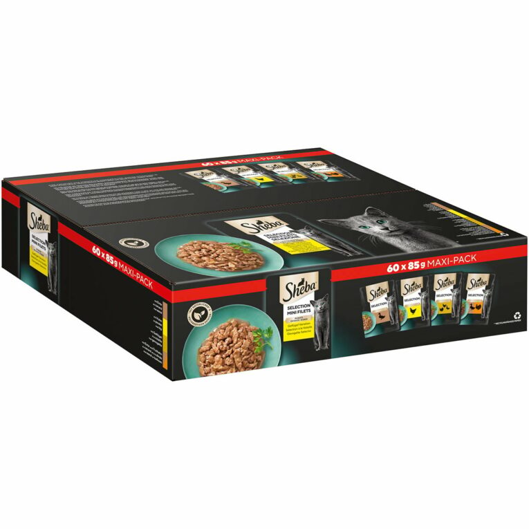 Günstig Sheba Nassfutter Multipack Selection in Sauce Geflügel Variation 60x85g i mPreisvergleich in unserem Onlineshop auf Hundeliebe-shop.de kaufen.