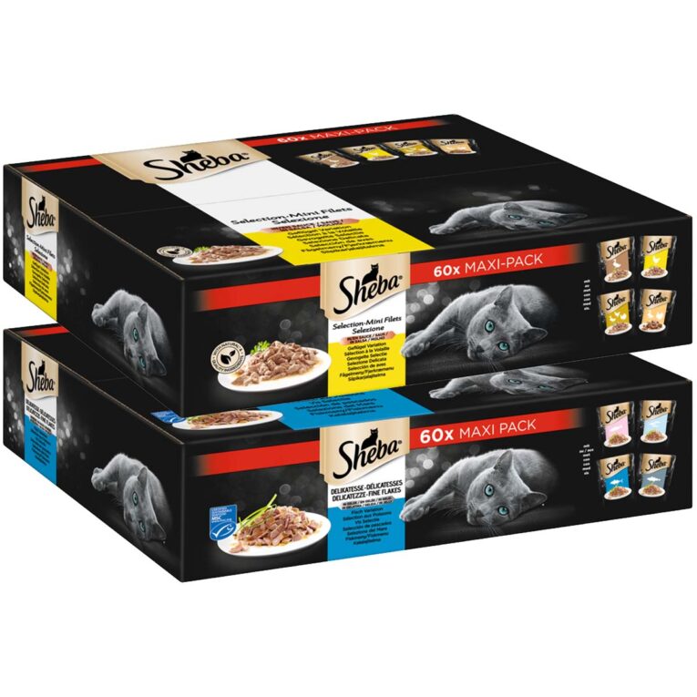 Günstig Sheba Portionsbeutel Mega-Multipack in Sauce und Gelee 120x85g i mPreisvergleich in unserem Onlineshop auf Hundeliebe-shop.de kaufen.
