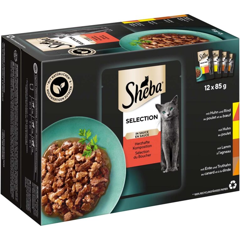 Günstig Sheba Selection in Sauce Herzhafte Komposition Multipack 12x85g i mPreisvergleich in unserem Onlineshop auf Hundeliebe-shop.de kaufen.