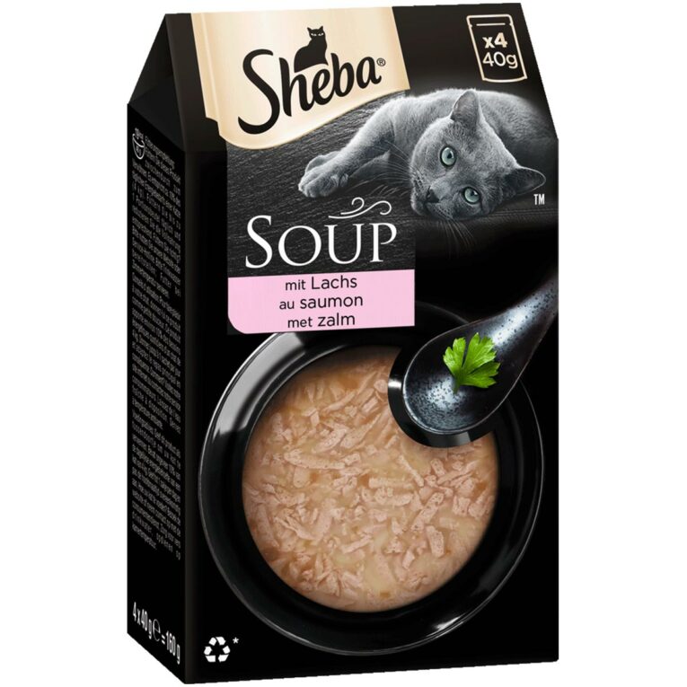 Günstig SHEBA Soup mit Lachs 32x40g i mPreisvergleich in unserem Onlineshop auf Hundeliebe-shop.de kaufen.