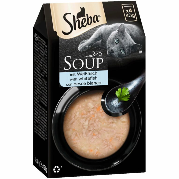 Günstig SHEBA Soup mit Weißfisch 32x40g i mPreisvergleich in unserem Onlineshop auf Hundeliebe-shop.de kaufen.