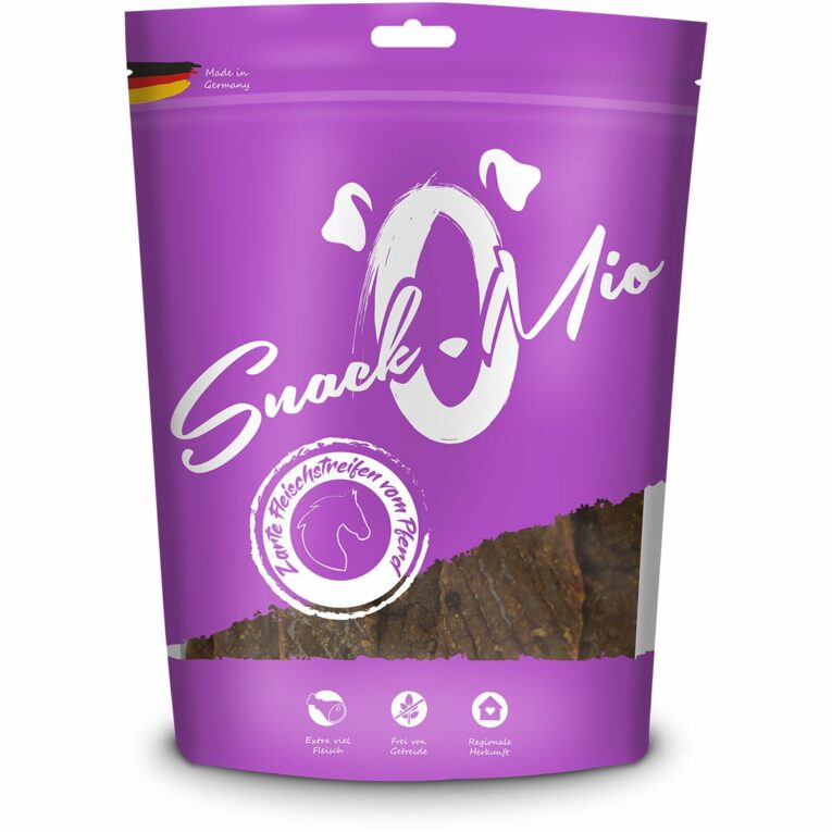 Günstig SnackOMio – zarte Fleischstreifen vom Pferd 2x125g i mPreisvergleich in unserem Onlineshop auf Hundeliebe-shop.de kaufen.