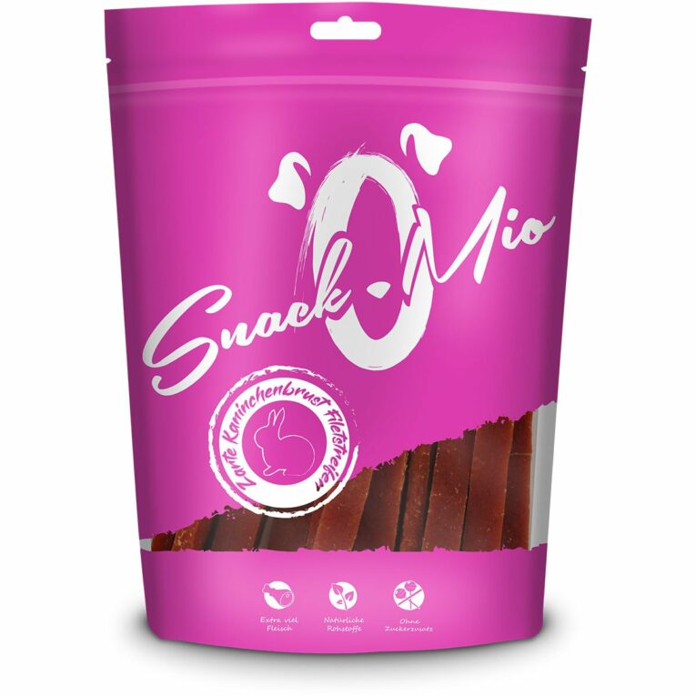 Günstig SnackOMio – zarte Kaninchenbrust Filetstreifen 3x70g i mPreisvergleich in unserem Onlineshop auf Hundeliebe-shop.de kaufen.