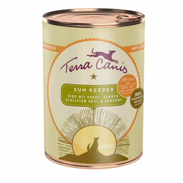 Günstig Terra Canis Sun Keeper Rind sonnengereift Obst & Kurkuma 12x400g i mPreisvergleich in unserem Onlineshop auf Hundeliebe-shop.de kaufen.