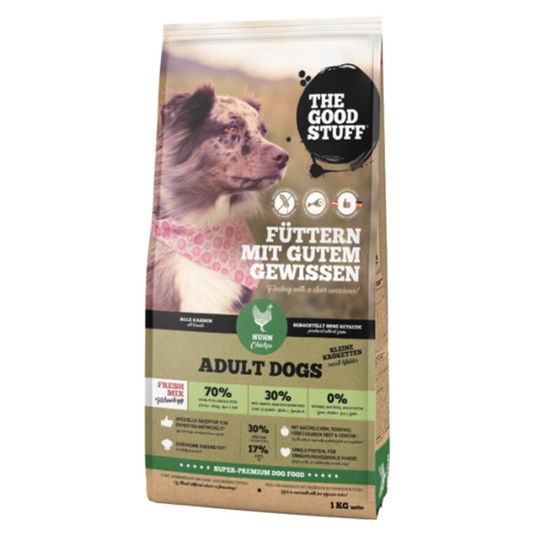 Günstig The Goodstuff Minis Adult Huhn 1kg i mPreisvergleich in unserem Onlineshop auf Hundeliebe-shop.de kaufen.