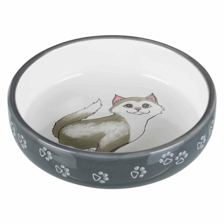 Günstig Trixie Keramiknapf Katze für kurznasige Rassen grau/weiß 0