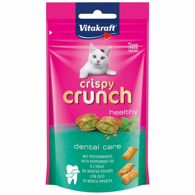 Günstig Vitakraft Katzensnack Crispy Crunch Dental mit Pfefferminzöl 8x60g i mPreisvergleich in unserem Onlineshop auf Hundeliebe-shop.de kaufen.