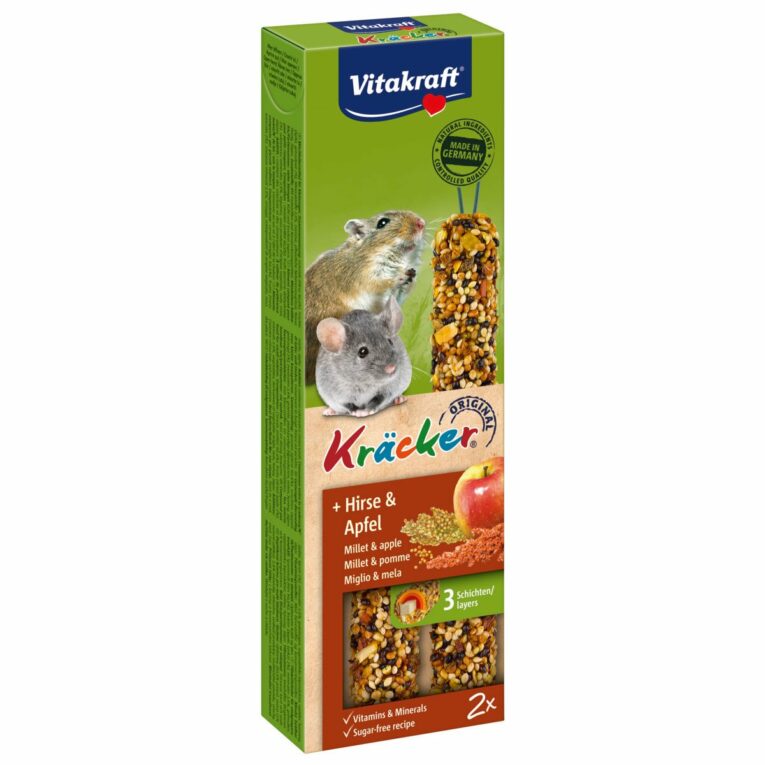 Günstig Vitakraft Kleinnager Kräcker mit Hirse & Apfel i mPreisvergleich in unserem Onlineshop auf Hundeliebe-shop.de kaufen.