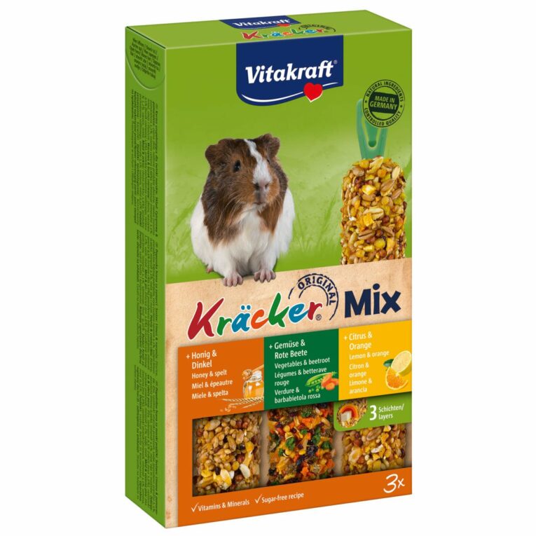 Günstig Vitakraft Kräcker Trio Mix für Meerschweinchen i mPreisvergleich in unserem Onlineshop auf Hundeliebe-shop.de kaufen.