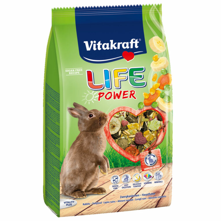 Günstig Vitakraft LIFE Power Zwergkaninchen 600g i mPreisvergleich in unserem Onlineshop auf Hundeliebe-shop.de kaufen.