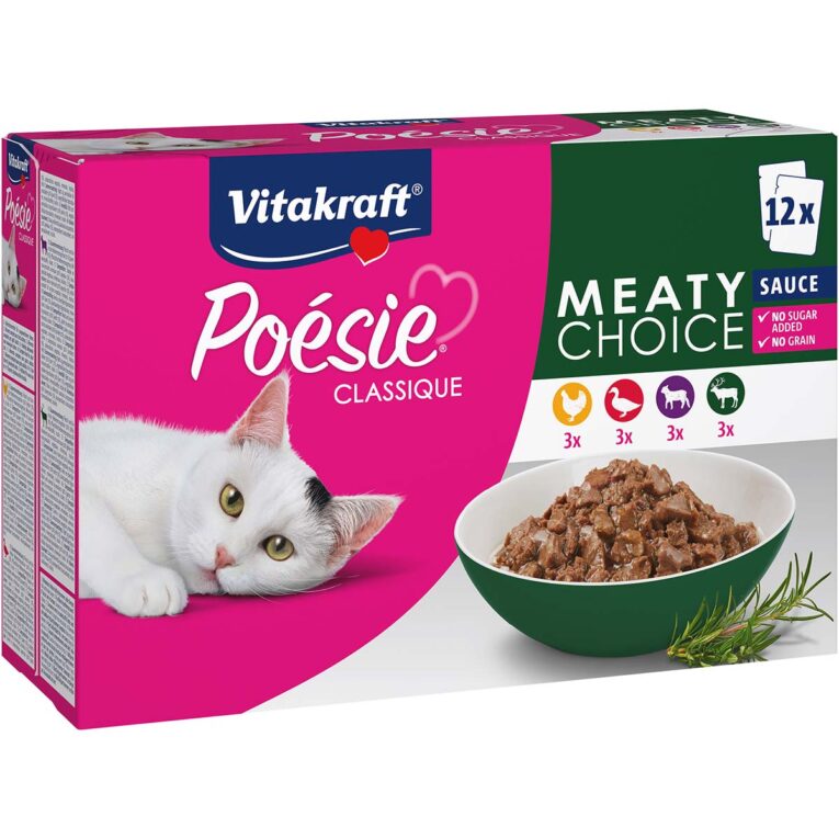 Günstig Vitakraft Poésie Classique Meaty Choice Sauce 12x85g i mPreisvergleich in unserem Onlineshop auf Hundeliebe-shop.de kaufen.
