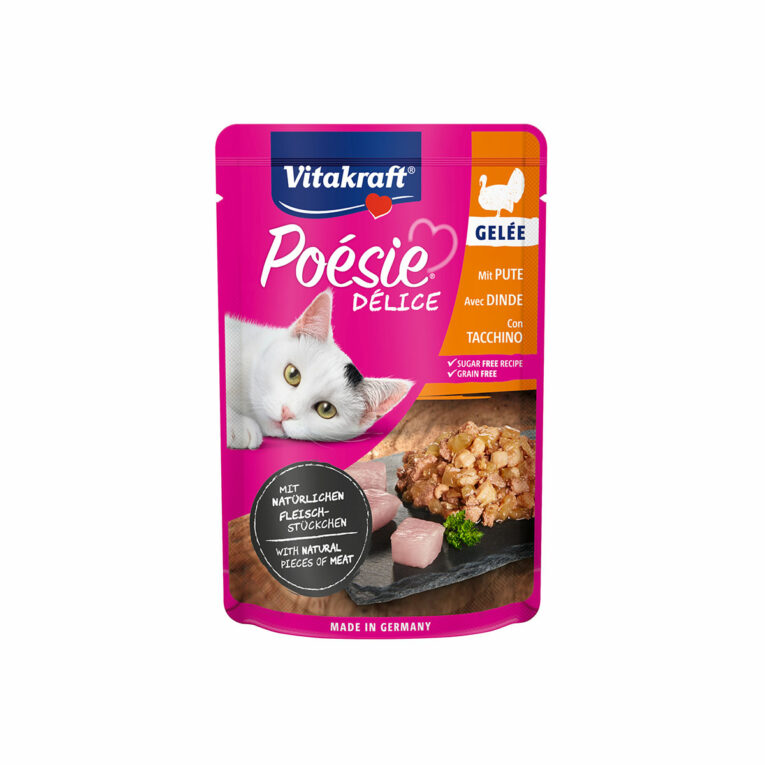 Günstig Vitakraft Poésie Délice Pute in Gelée 23x85g i mPreisvergleich in unserem Onlineshop auf Hundeliebe-shop.de kaufen.