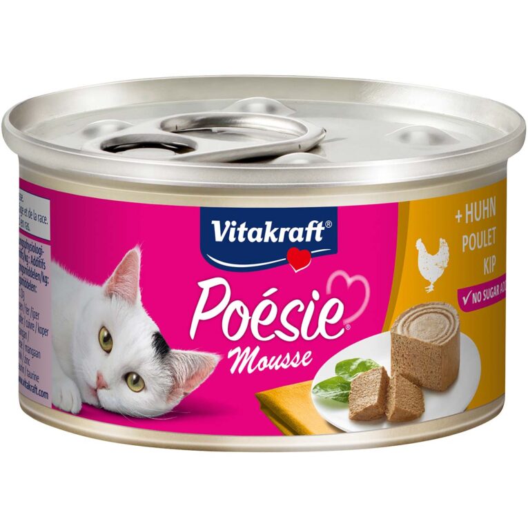 Günstig Vitakraft Katzenfutter Poésie Mousse Huhn 12x85g i mPreisvergleich in unserem Onlineshop auf Hundeliebe-shop.de kaufen.