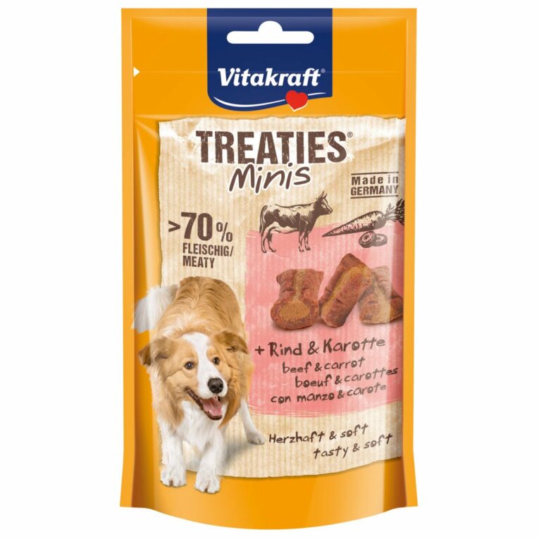 Günstig Vitakraft Treaties Minis Rind & Karotte 8x48g i mPreisvergleich in unserem Onlineshop auf Hundeliebe-shop.de kaufen.