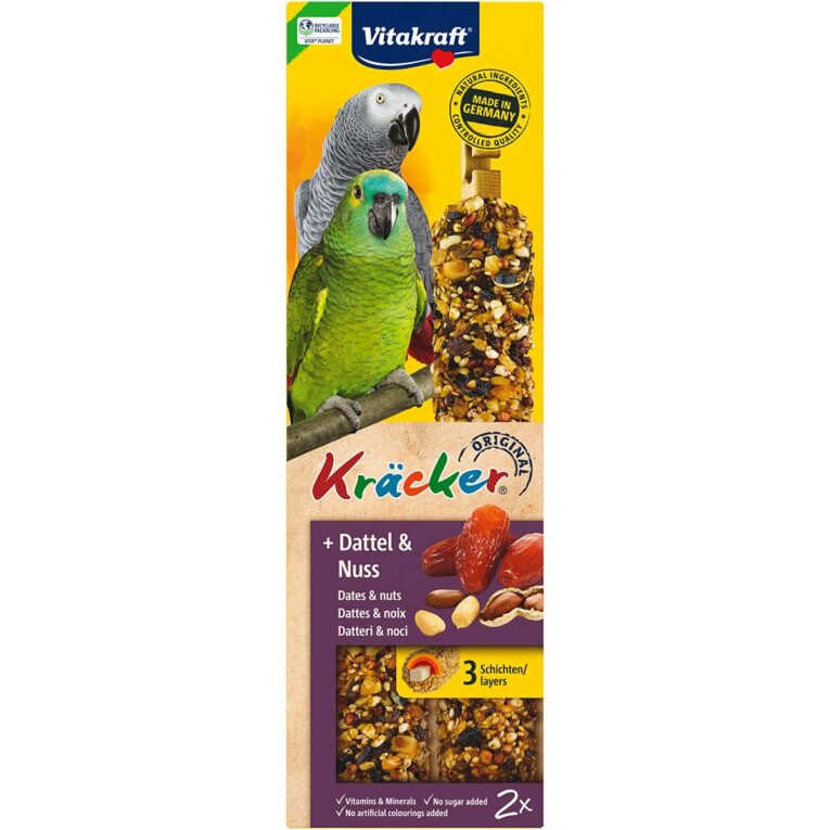 Günstig Vitakraft Kräcker Dattel & Nuss für Papageien 4×2 Stk i mPreisvergleich in unserem Onlineshop auf Hundeliebe-shop.de kaufen.